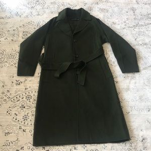 New w/o tags ZARA wool coat - green XS